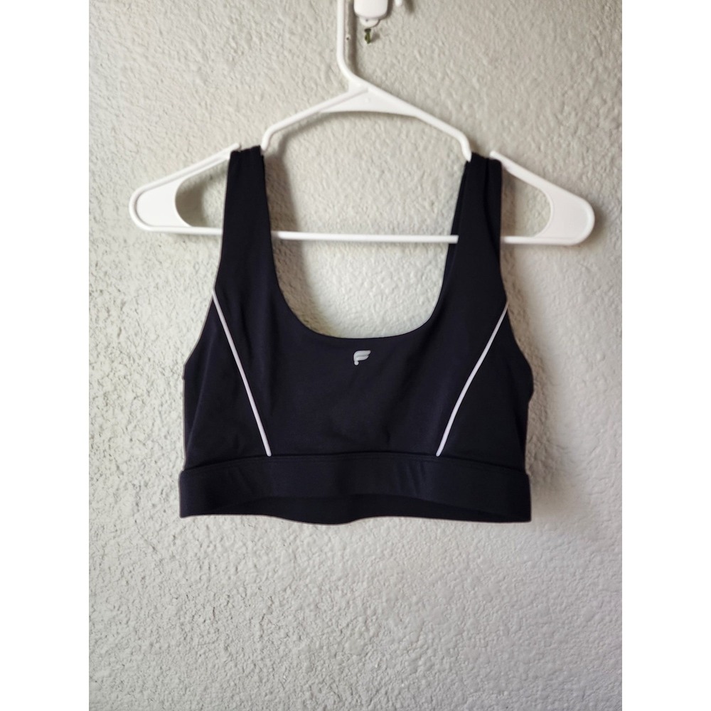 Fabletics Black Sports Bra Athletic Support Workout Fitness